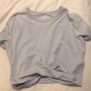 Hollister cross front baby tee crop top.